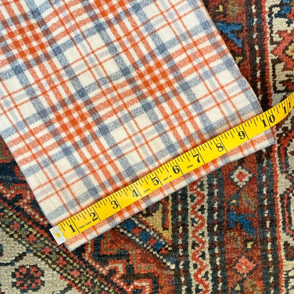 Vintage Pendleton Wool Plaid Pants Lined Size Small Peach Cream Orange Blue 70s - Picture 11 of 11